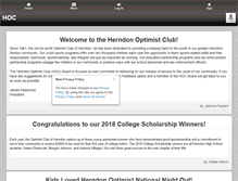 Tablet Screenshot of herndonoptimist.org